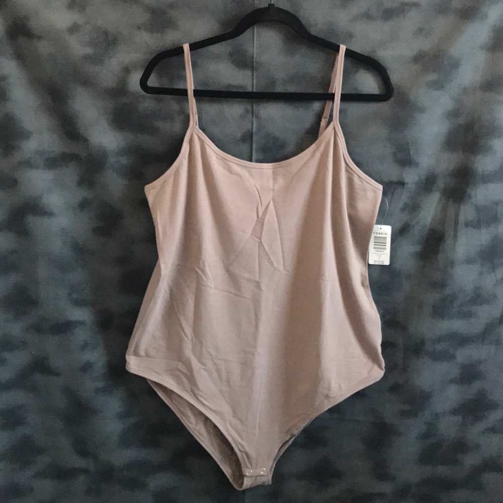Taupe Scoop Neck Foxy Cami Bodysuit